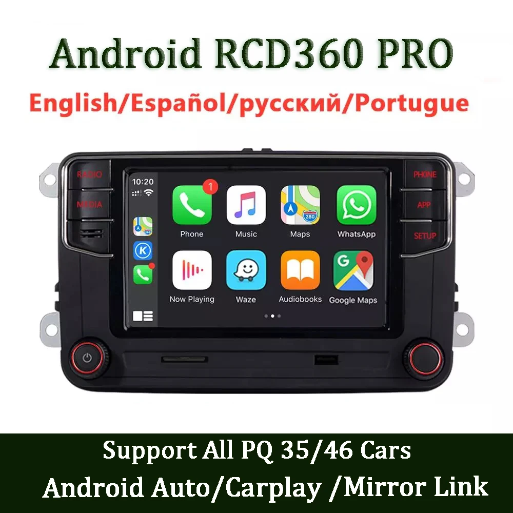 

Автомобильный радиоприемник RCD360 PRO Plus MIB Carplay, головное устройство с зеркальным соединением DS RCD330 для VW Polo Golf Passat Jetta MK5 MK6 B6 B7 Eos Bettle, 6,5 дюйма