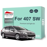 15pcs led interior light kit for peugeot 407 sw 2004 2011 led bulbs license plate light canbus no error
