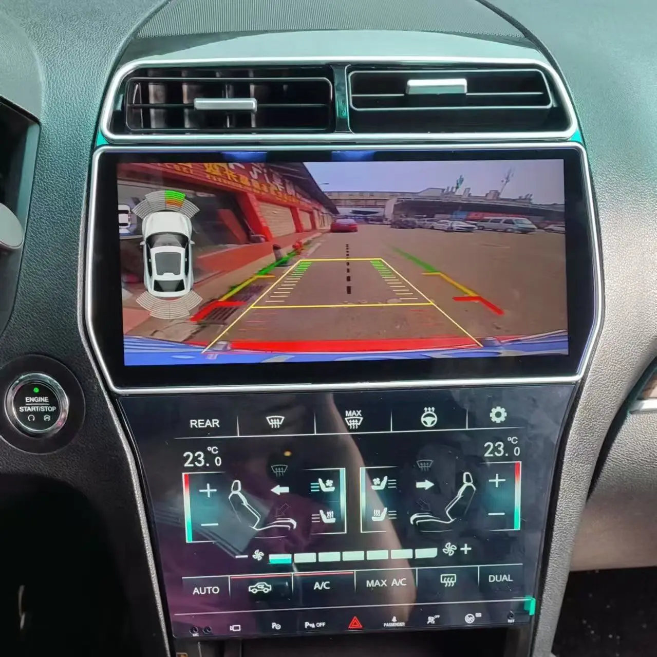 Фото Недавно обновленный автомобильный радиоприемник с двумя экранами Android 13.0 Ford Explorer 2011-2019, DVD-мультимедийный видеоплеер, стерео автомобильная GPS-навигация №3