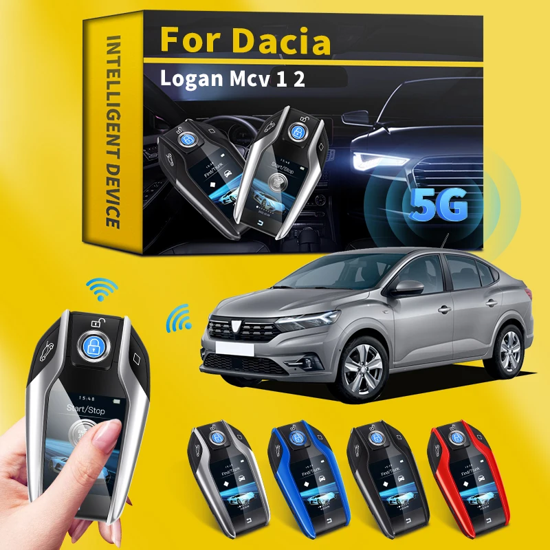 

For Dacia Logan Mcv 1 2 LCD Key Fob Universal Modified Touch Screen Car Remote Smart Key Support Multi-language Car Accessories