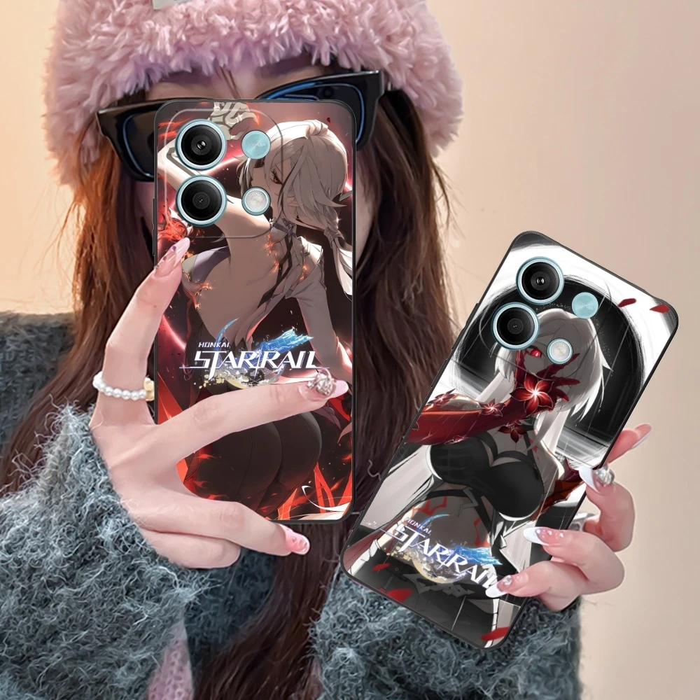 Чехол для мобильного телефона Honkai Star Rail Acheron Xiaomi POCO M6 M5 M4 M3 X6 X5 X4 X3 F6 F5 F4 F3 F2 C40 Pro GT