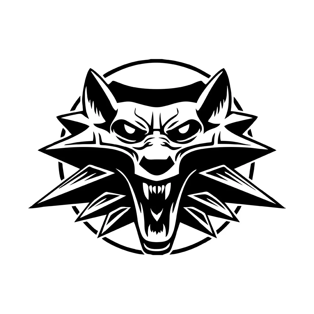 

MIGNATIS - Angry Wolf Fox Sticker Paste With Open Mouth Mural Art Decal For Car Window Loptop Decoration Vinyl Stickers waterpro