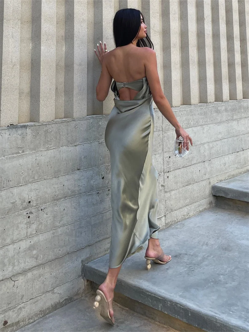 Элегантное Длинное Платье wsevypo без бретелек винтавечерние ное вечернее женское