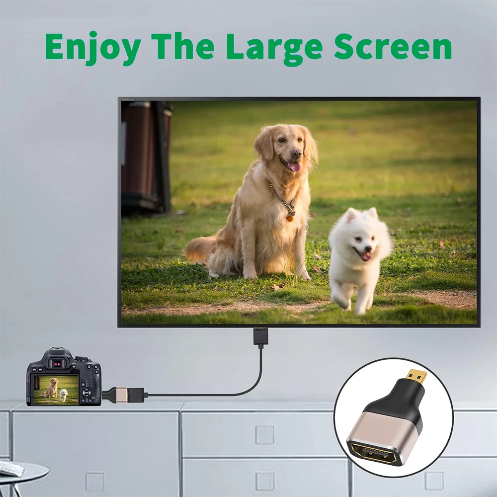 Адаптер Bonola Micro HDMI-HDMI 8K 2 шт. разъем мама на HDMI папа поддержка при 60 Гц для