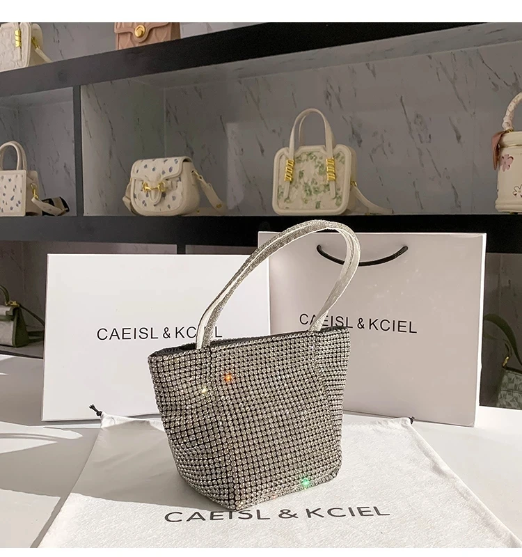 Crystal Shiny Diamond Rhinestones Evening Clutch Bag Dinner Party Wedding Purse Women Handbag Luxury Designer Messenger Bag