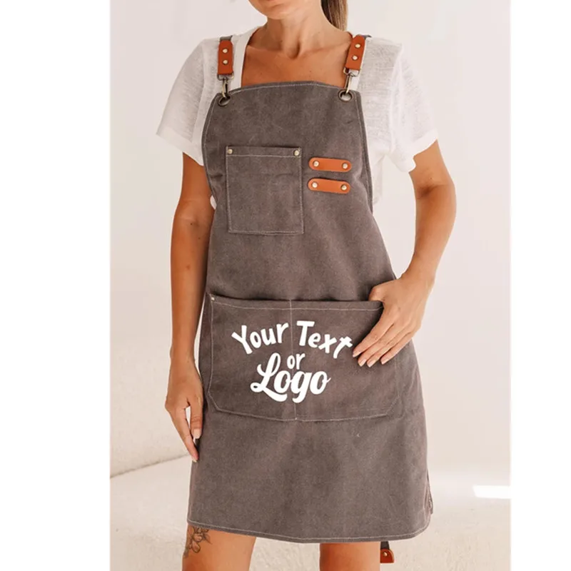 

Индивидуальный холщовый фартук унисекс, индивидуальный задний фартук для мужчин, женщин и мужчин, фартук для барбекю, подарок для сада, подарок на новоселье