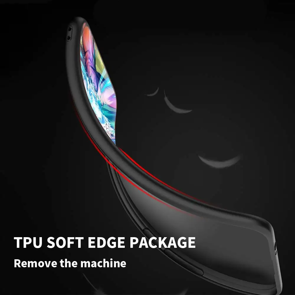 Чехол для Samsung Galaxy A51 A71 A21s A31 A12 A41 A11 A72 A52 A32 5G A01 A91 A21 Сон Гоку аниме черный чехол