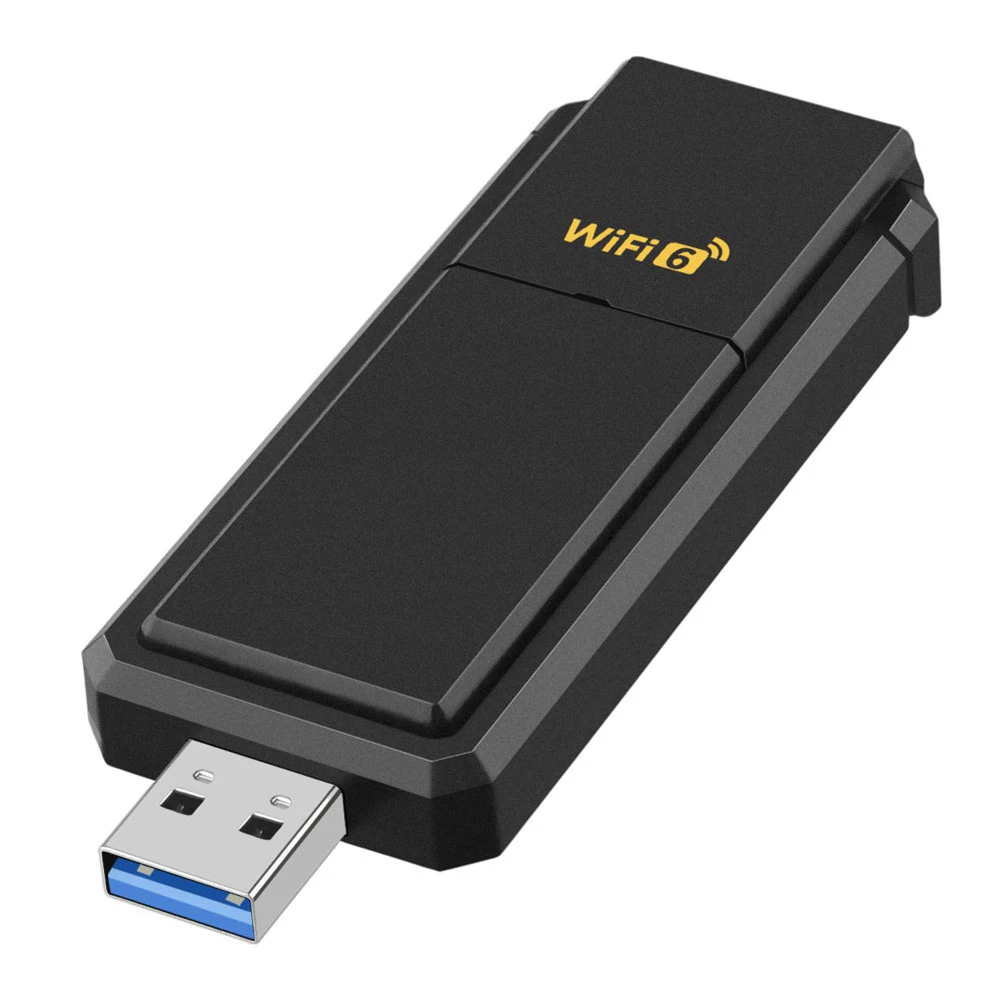 

WiFi6 USB Сетевая карта 1800 Мбит/с Высокая скорость 2,4G/5,8G двухдиапазонный беспроводной сетевой адаптер внешняя антенна для настольного ПК ноутбука