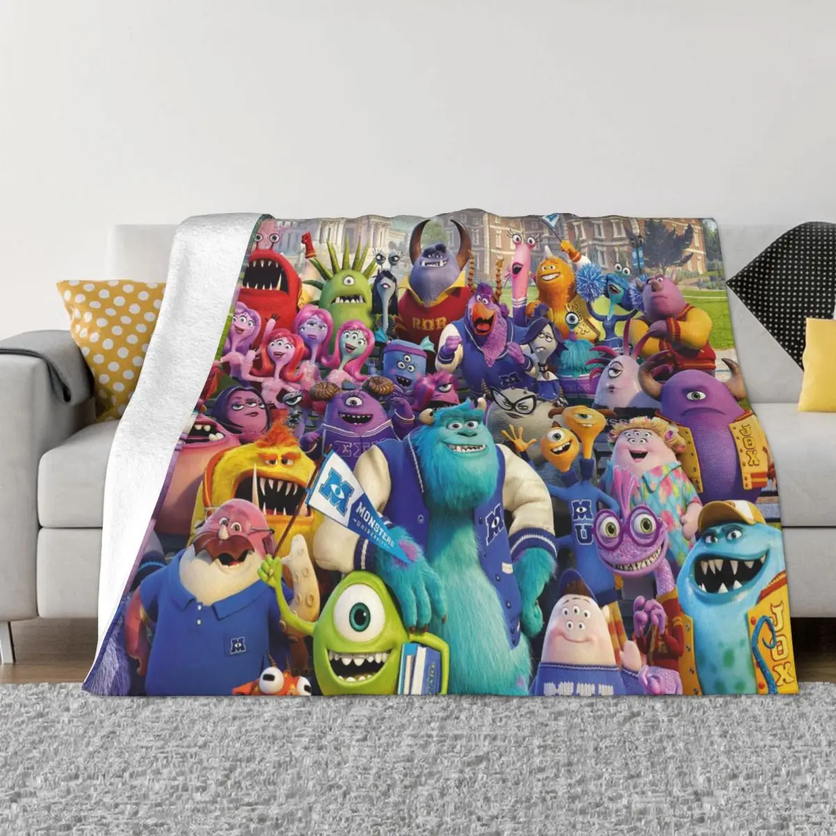 

Monster Cartoon Blankets Coral Fleece Plush All Season Movie Multi-function Super Warm Throw Blanket for Home Couch Bedspreads