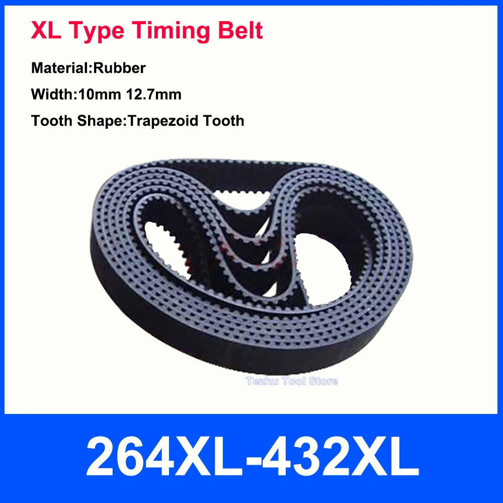 

1PCS XL Type Timing Belt 264XL-432XL Black Rubber Closed Loop Synchronous Belt Width 10mm 12.7mm Transmission Parts