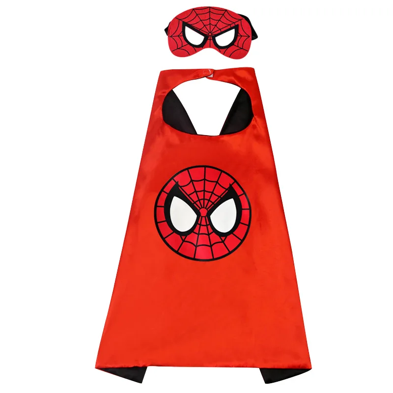Disney Хэллоуинский фильм для детей The Avengers Роскошная печать Плащ Маска Костюм Супергерой Спайдермен Халк Косплей с подарками.