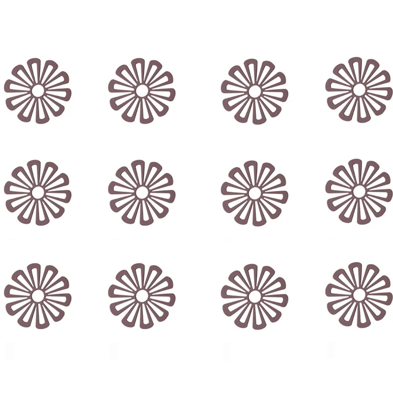 

12Pcs Kitchen Pot Mat Flower Shape Pot Holders For Hot Pots And Pans Holder Coasters Hot Pad For Dishes