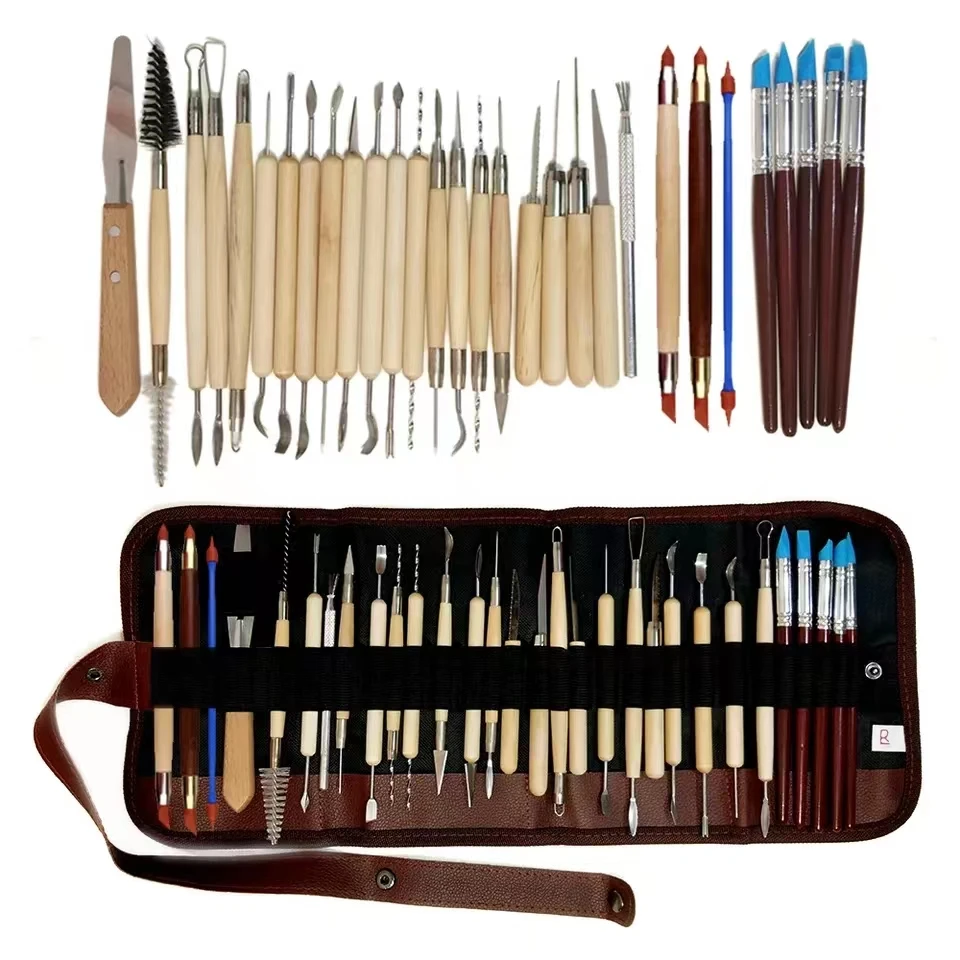 

Pottery Clay Sculpting Tools Set Kit Smoothing Wax Carving Pottery Ceramic Tools Polymer Shapers Modeling Carved Tool Sculpture