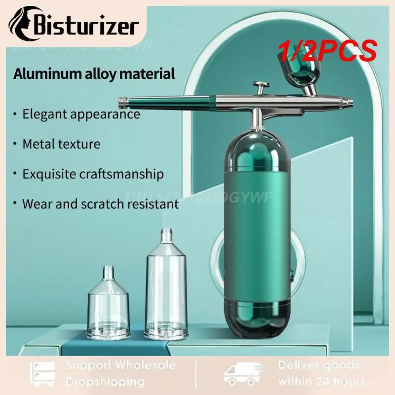 

Аэрограф Для ногтей портативный с компрессором, инжектор кислорода для ногтей, татуировок, тортов, макияжа, краскопульт, 1/2 шт.