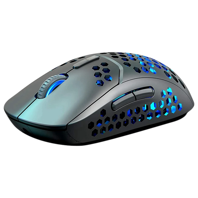 

Silent Wireless Mouse Hollow-Out Bluetooth 2.4G for Laptop USB Rechargeable Light Up Cordless Mouse for PC Computer