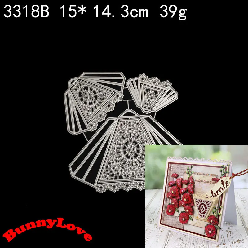 

BunnyLove Metal Cutting Dies Pockets Stencil Template For DIY Scrapbooking Embossing Paper Greeting Cards Album Decor