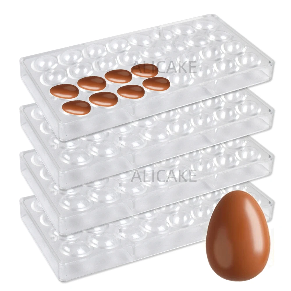 

4Pcs Set Polycarbonate Chocolate Molds Small Easter Egg Shape Candy Bonbons Mould Professional Baking Pastry Confectionery Tools