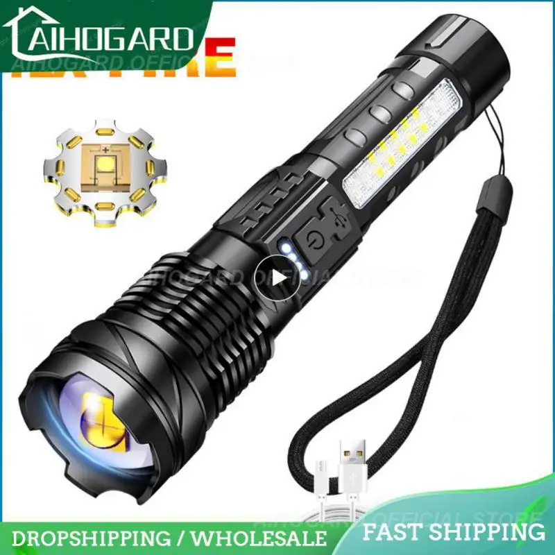 

Фонарик Usb Type-c, перезаряжаемые аварийные светильники, батарея, водонепроницаемый тактический Брелок, строчные светильники, лампа с зумом