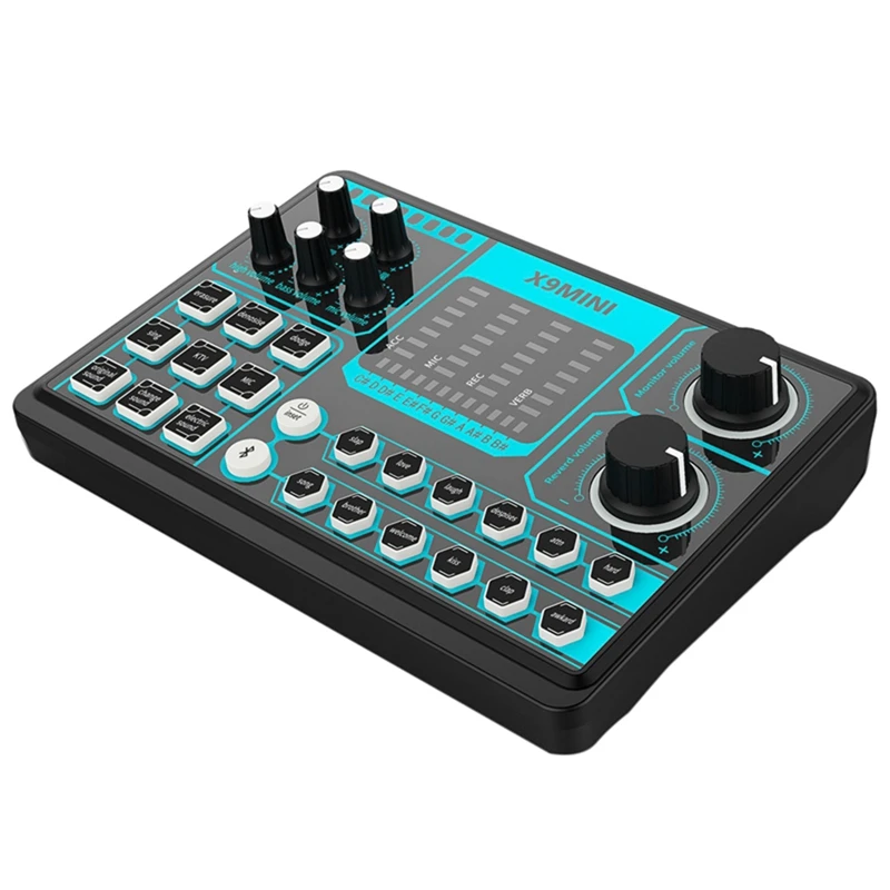 

X9 Mini Computer External Mobile Phone Sound Card Repair Tone Mixer Suitable For Home Computer Recording,Live Broadcast