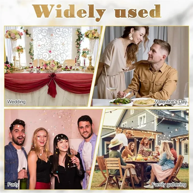 Фото ABKY - Золотые одноразовые салфетки для стола, 100 шт., 13 дюймов, круглые, из фольги, для вечеринок, свадеб, домашнего декора, золотые тарелки №4