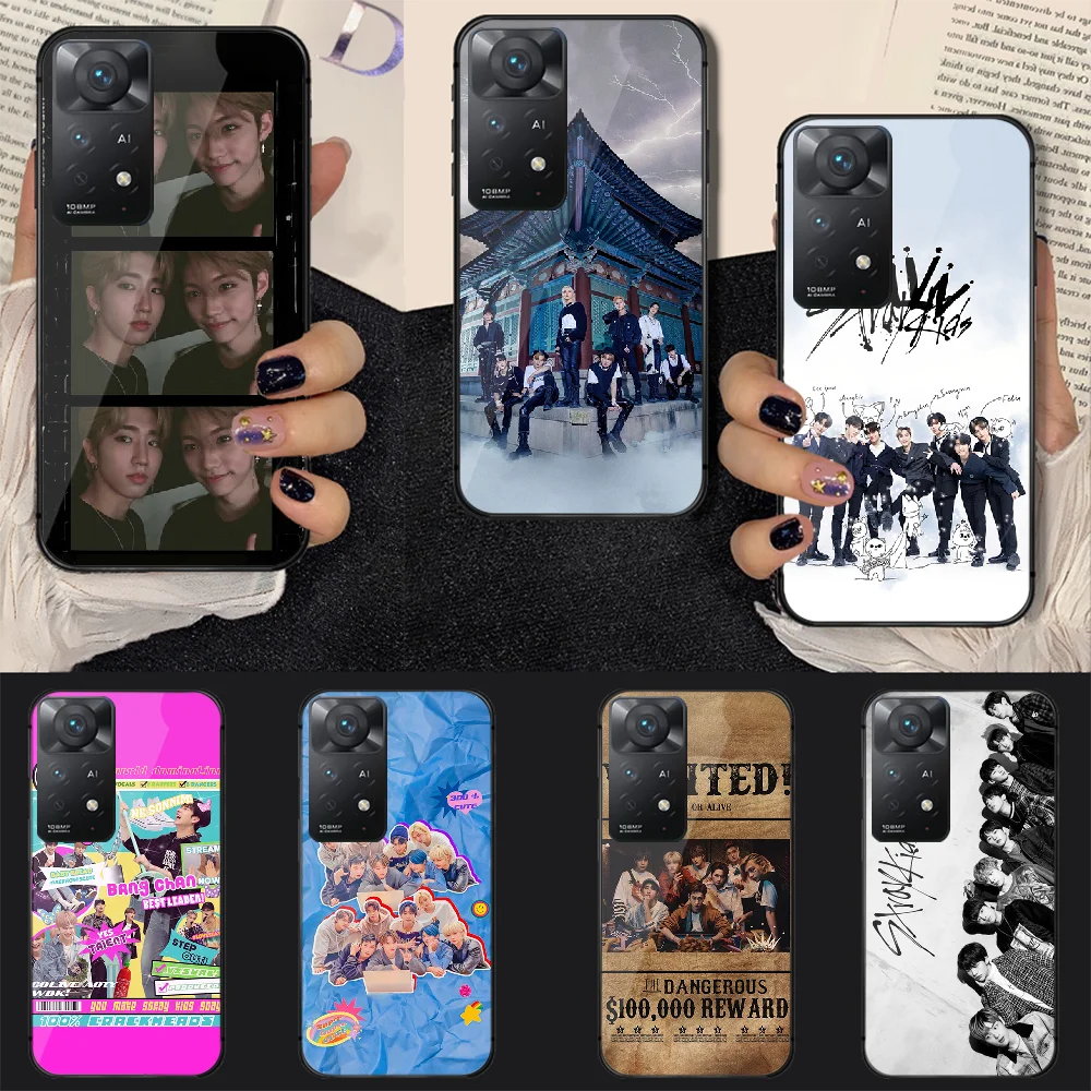 

Stray Kids SKZ Kpop Tempered Glass Phone Case Cover For Xiaomi Redmi Note 7 8 9 10 11 12 S Pro Plus 5G 9C 10C K60