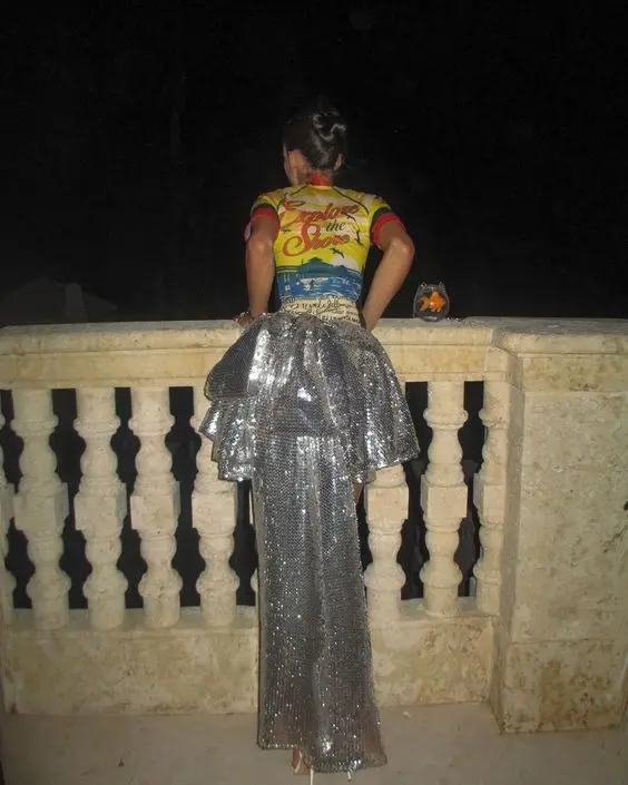 Уникальные блестящие серебряные юбки с блестками женские бантом модная короткая