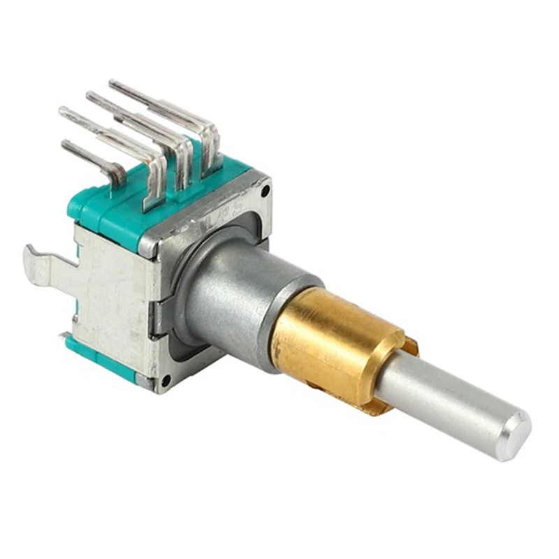 

4PCS EC11EBB24C03 Dual Axis Encoder With Switch 30 Positioning Number 15 Pulse Point Handle 25Mm
