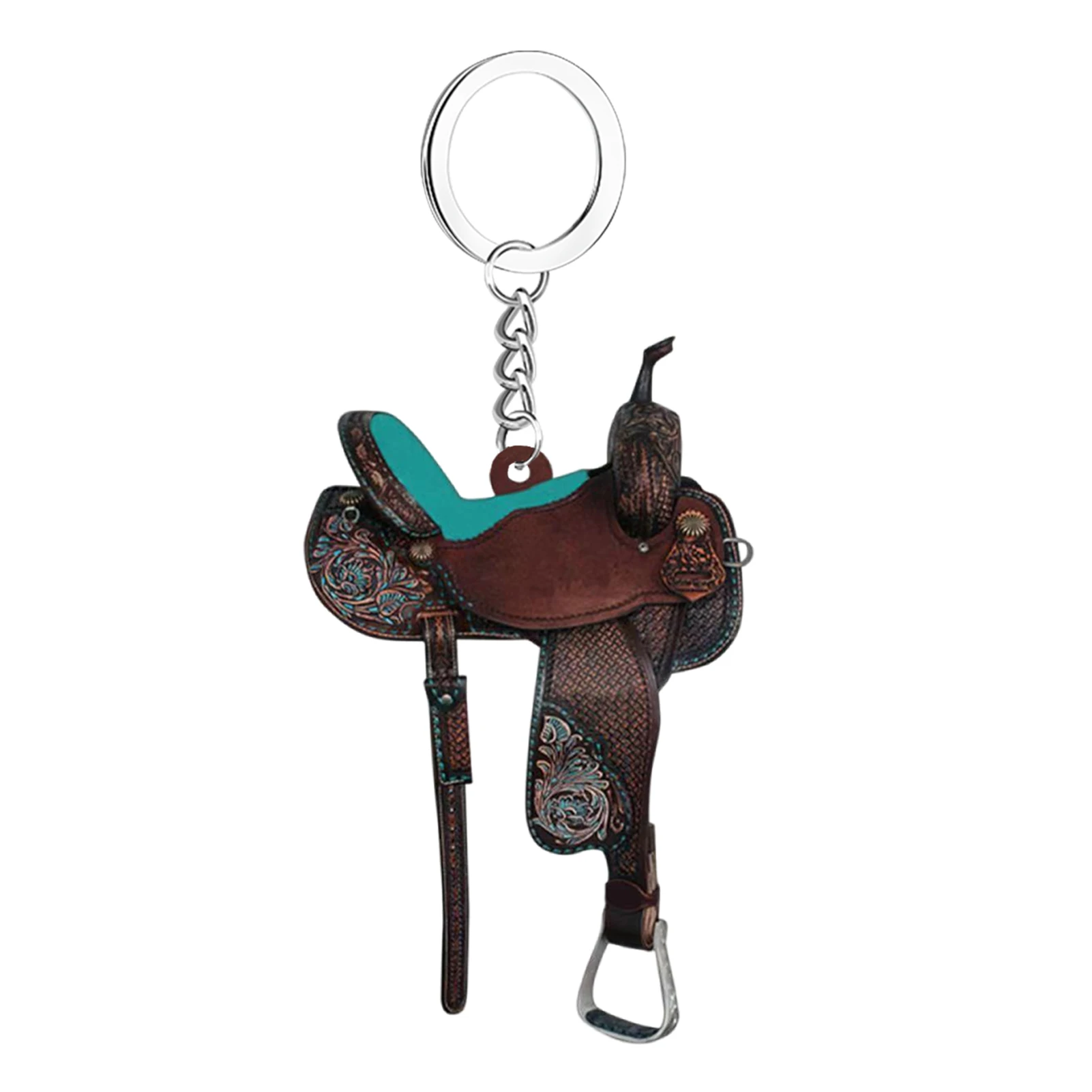 

Saddle Acrylic Pendant For Car Western Saddle Keychain Arcylic Equestrian Decor Decorative Hangings Handcrafted Ornament Horse