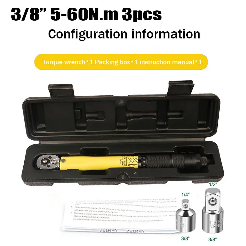 

Динамометрический ключ 3/8", 5-60/19-110/10-140 Нм