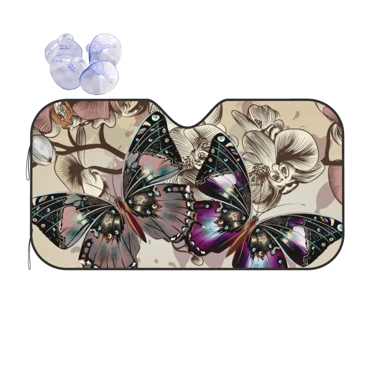 Шинуазри солнцезащитный козырек на лобовое стекло в китайском стиле бабочка