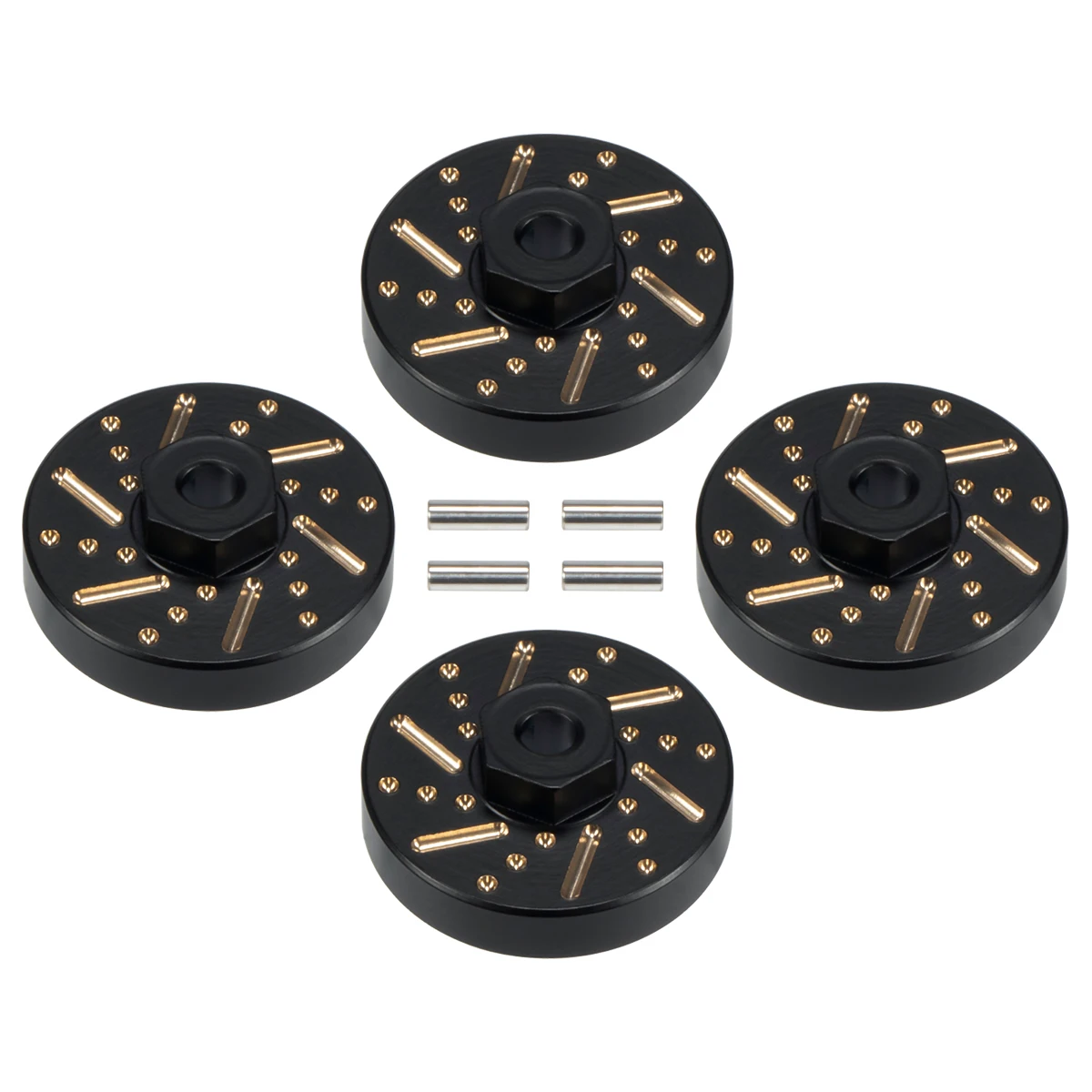 4 шт латунные удлиненные ступицы для колес с шестигранным хвостовиком + 3 мм