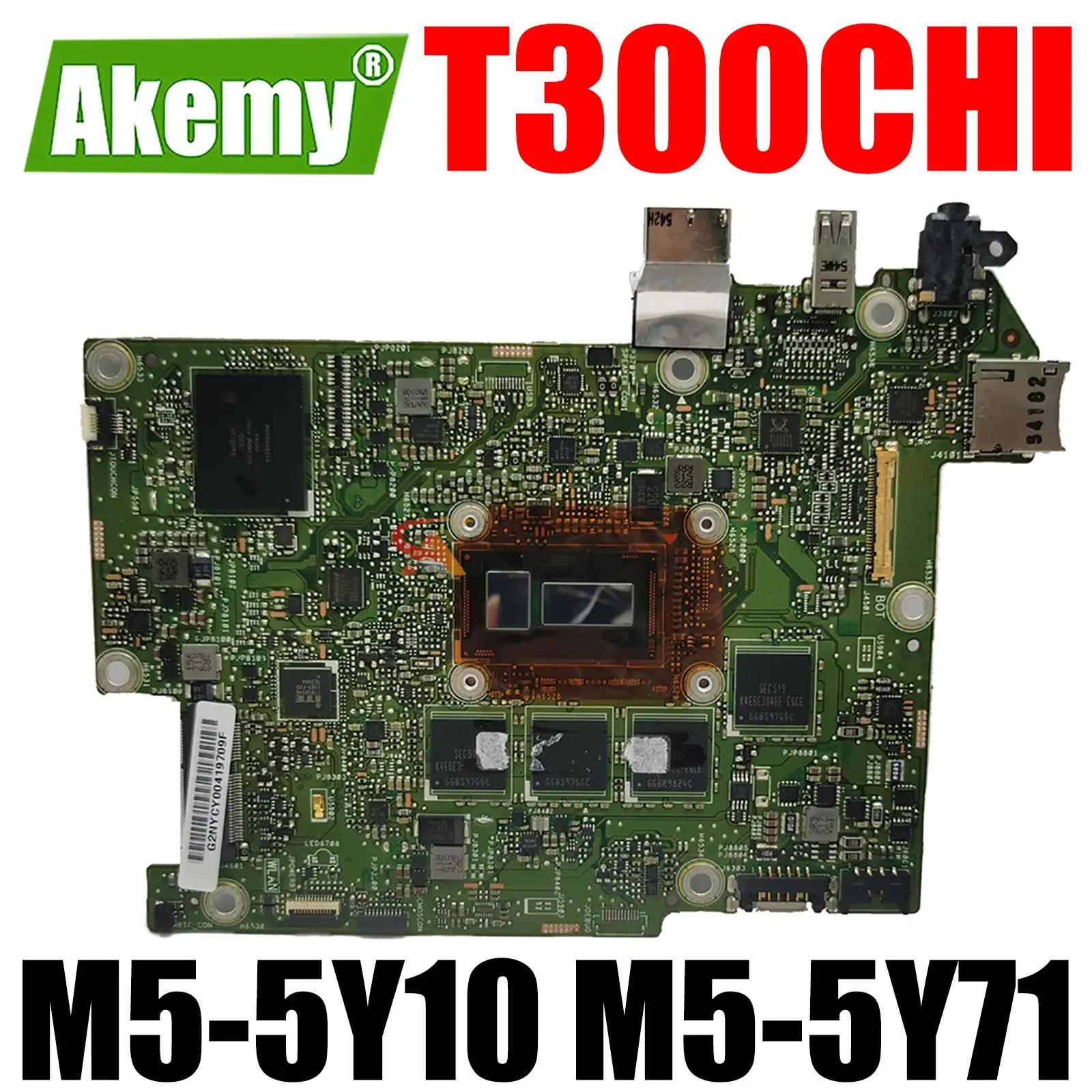 

T300CHI Laptop Motherboard for ASUS T300CHI Motherboard Mainboard 4GB 8GB RAM M5-5Y10 M5-5Y71 CPU SSD-64GB 128GB
