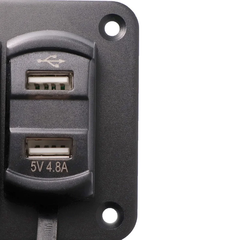 Автомобильная фотопанель с цифровым вольтметром двойным USB-портом 12 В