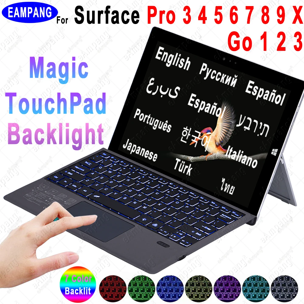 Trackpad Keyboard for Microsoft Surface Pro 3 4 5 6 7 8 9 X 