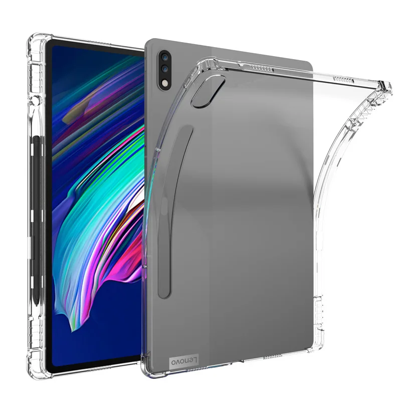 Transparent Tablet Case for Lenovo Tab Pad Plus P11 J606F Legion Y700 Protective Cover with Pen Holder Pro 12.6 Airbag Shell