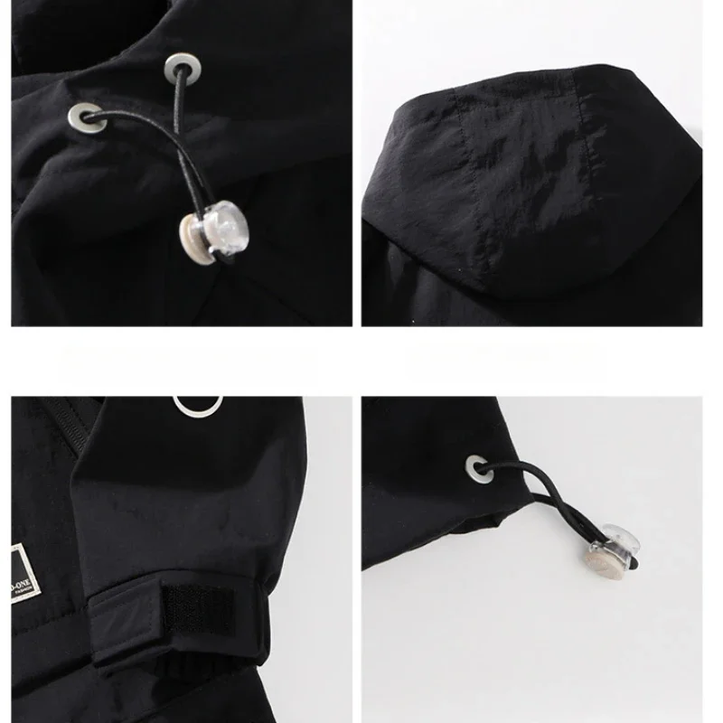 Водонепроницаемая куртка для альпинизма с капюшоном и несколькими карманами