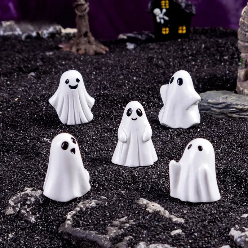 

Набор из 6 милых статуэток призраков из резины
