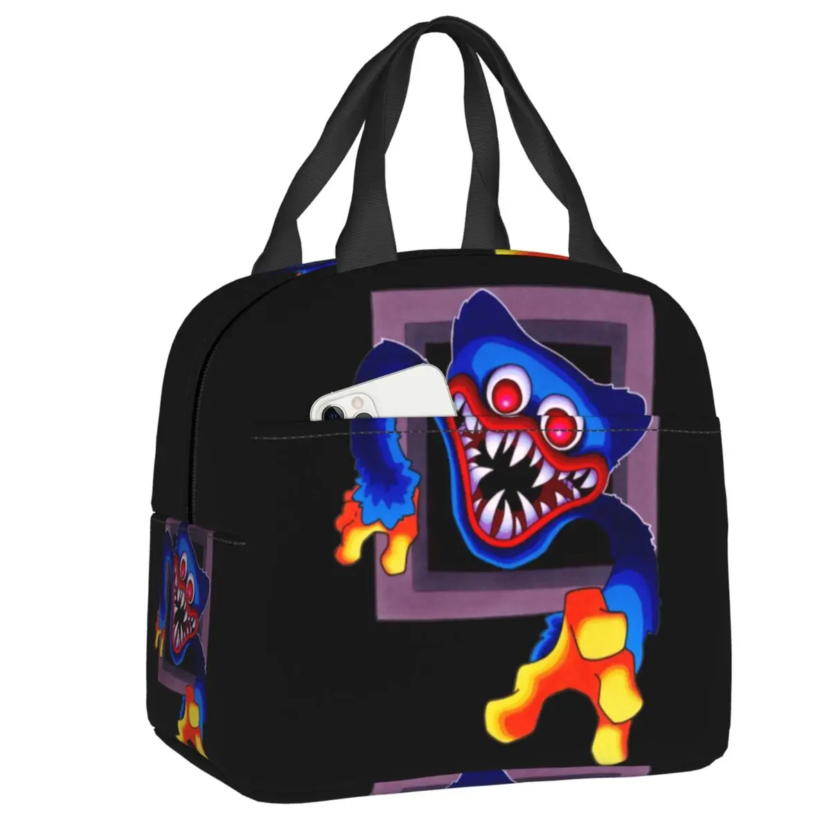 

Custom Huggy Wuggy Lunch Bag Men Women Cooler Warm Insulated Lunch Boxes for Children School