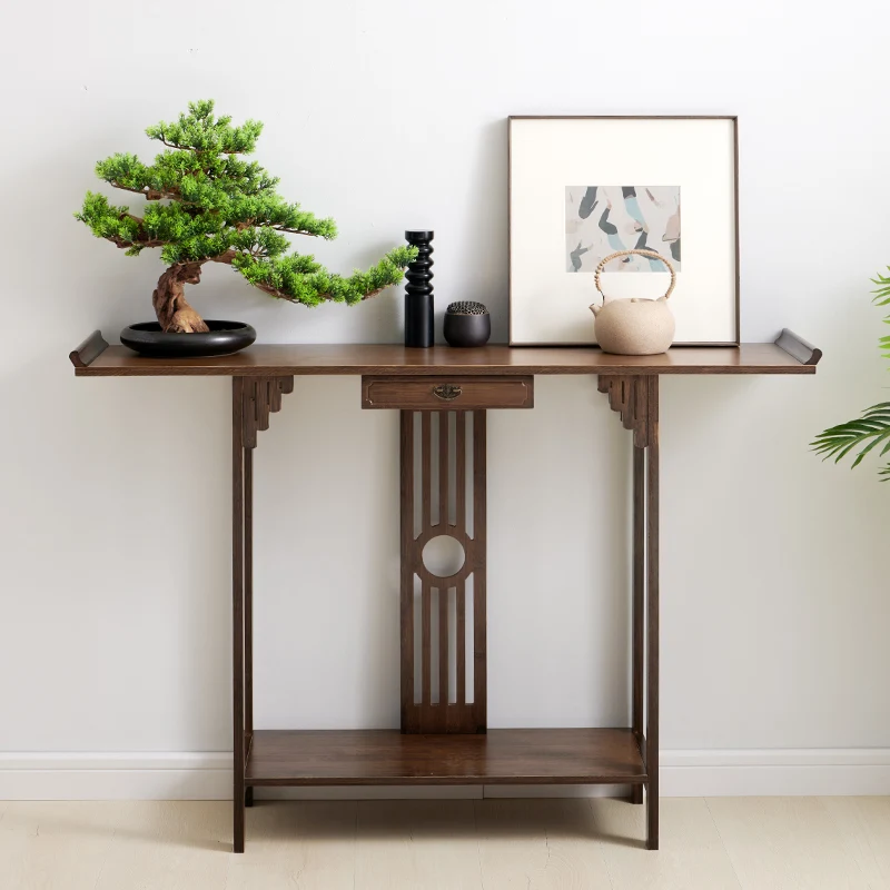 

Length 82mm Chinese-style porch table Zen offering table simple wall-to-wall living room strip case end view table porch cabinet
