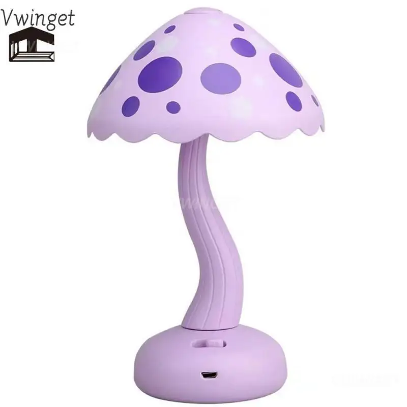 

Night Light Two Level Adjustable Usb Rechargeable Atmosphere Lamp Lighting Cartoon Mushroom Lamp Home Lamp Led Living Room Bars