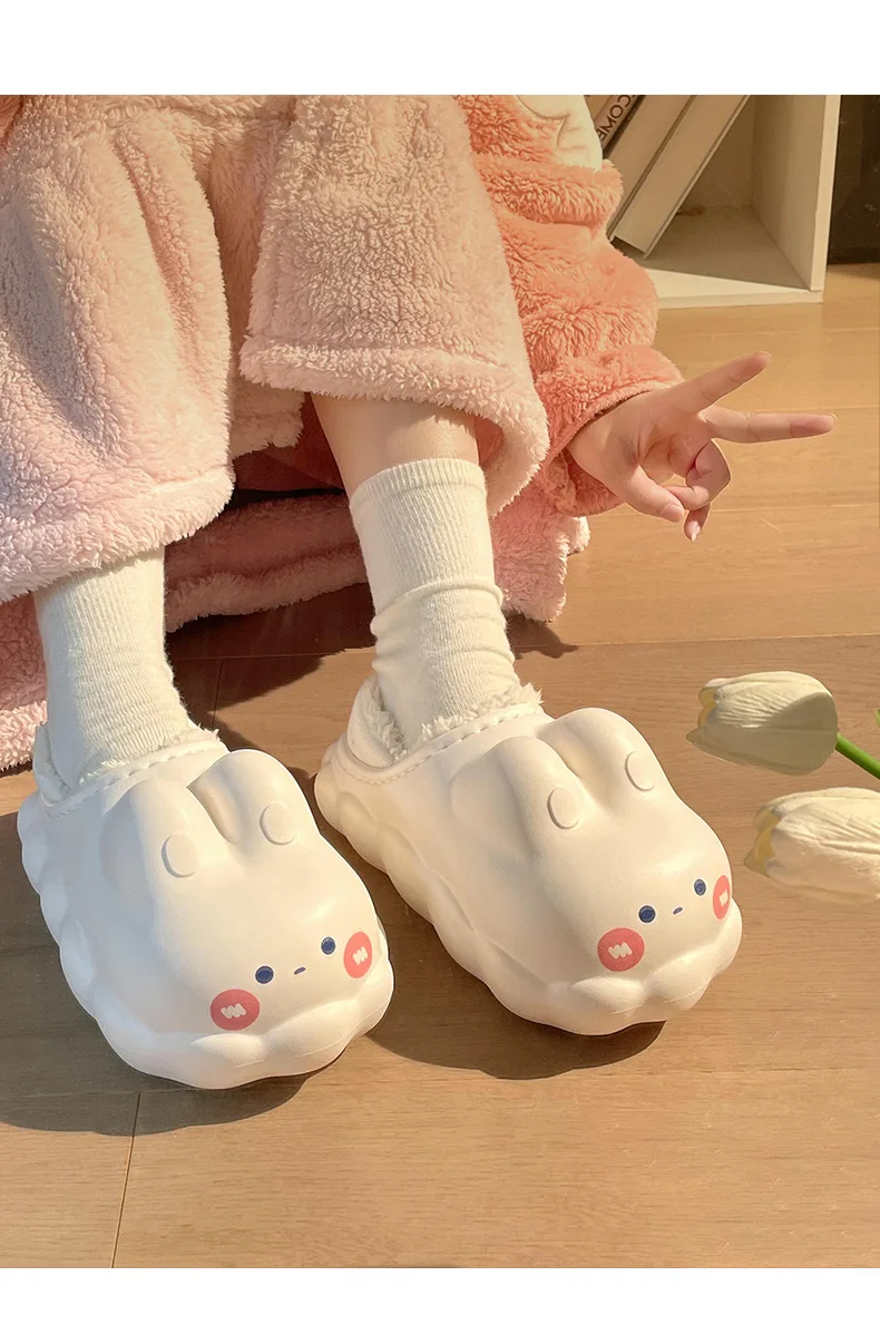 Summer Bathroom Anti-Slip Slippers Couple Fashion Soft Bottom EVA Indoor Sandals Men And Women Cute Bear Claw Flip-Flops