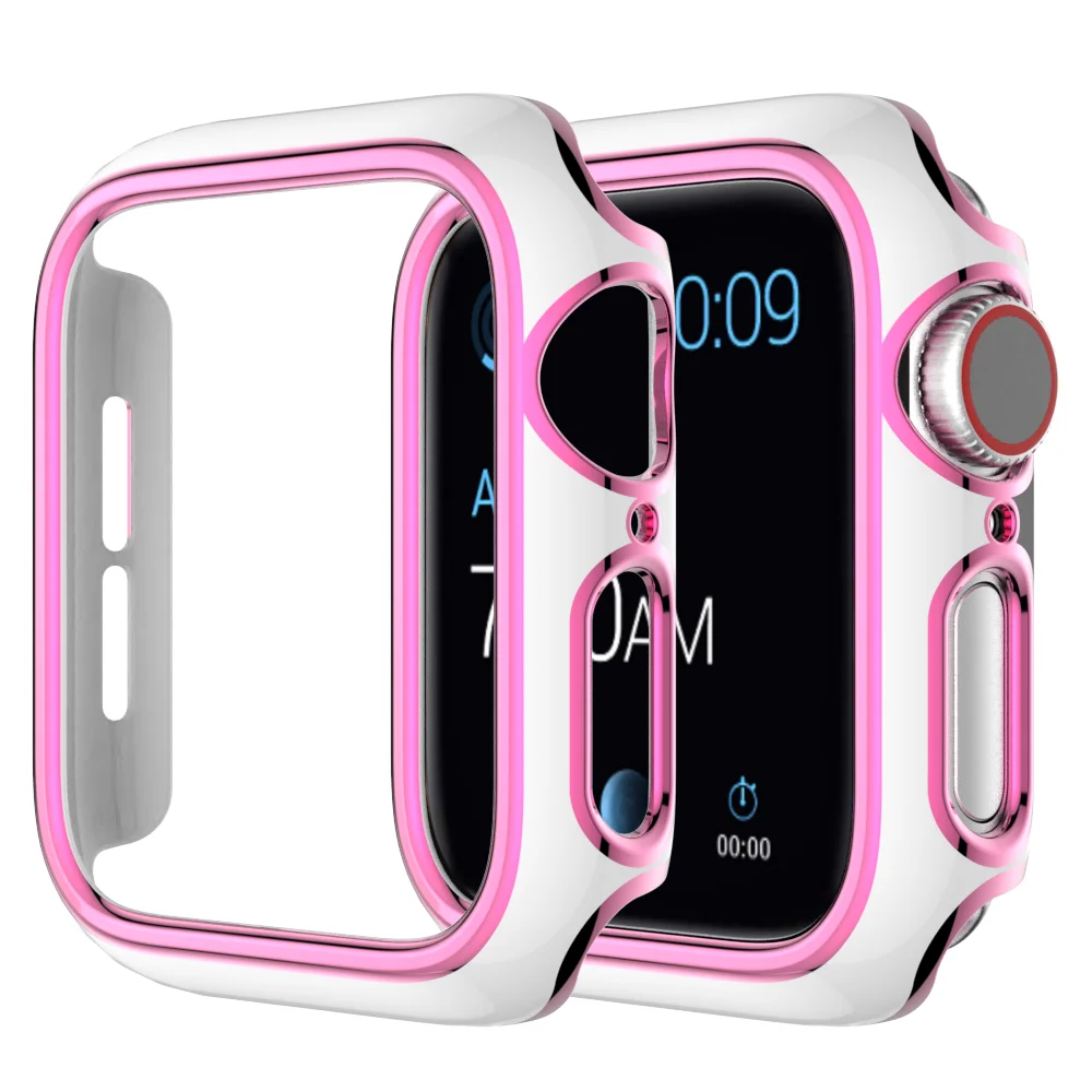 Модный матовый защитный чехол для Apple Watch SE 7 6 5 4 3 шт. бампер 41 мм 44 38 42 45 Жесткий