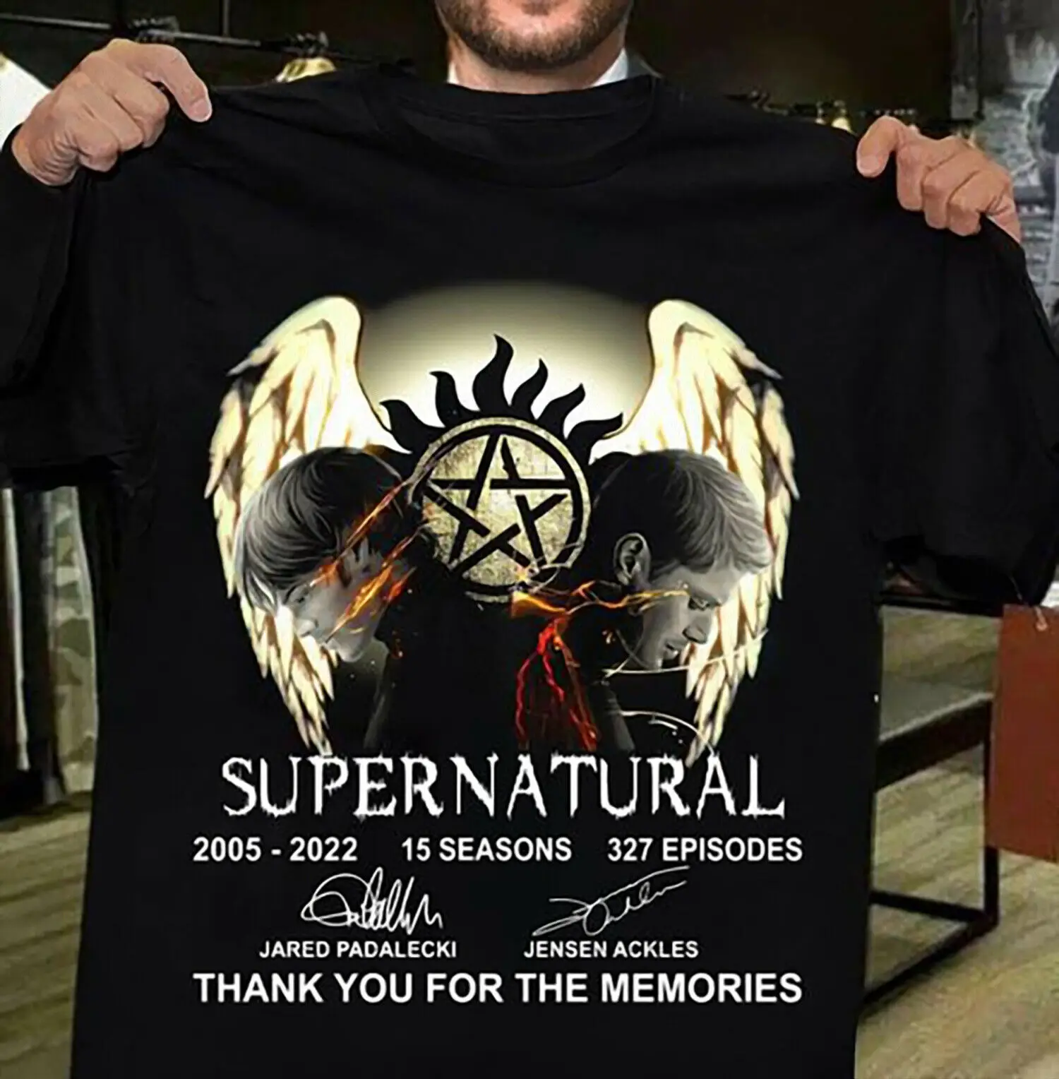 

Supernatural Signatures Thank You For The Memories T Shirt