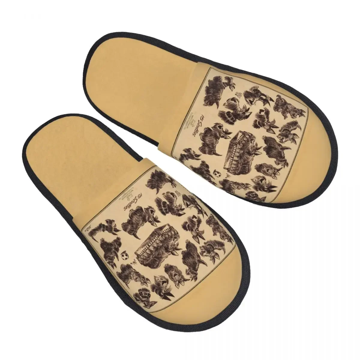 Женские винтажные домашние тапочки с принтом на заказ мягкие теплые шотландские