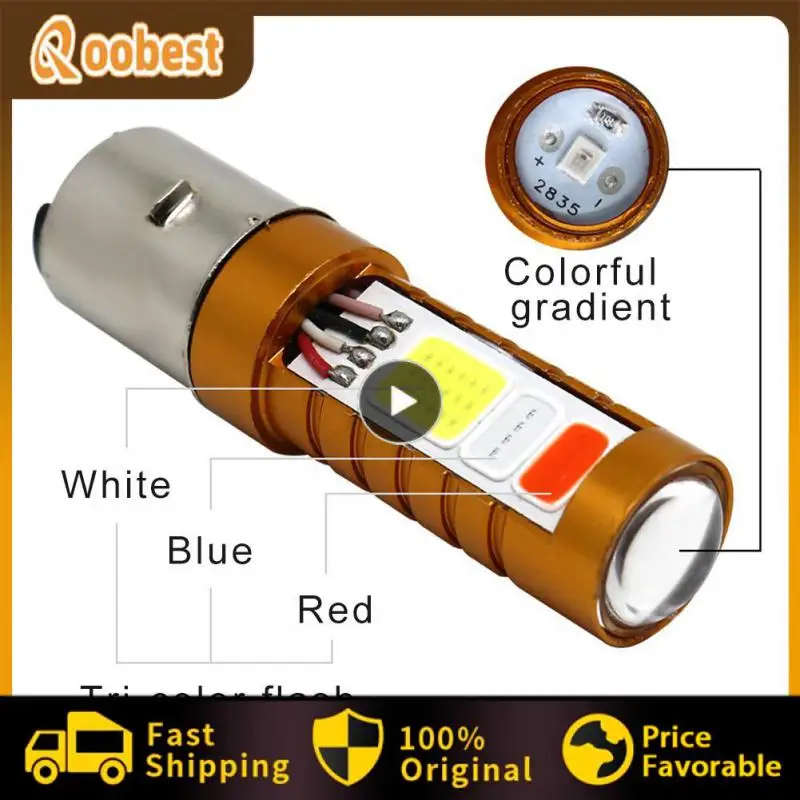 

High Brightness Ba20d Spotlight Powerful Motorcycle Led Headlamp Practical Effective H4 Low Beam High Beam Cob Headlamp Durable