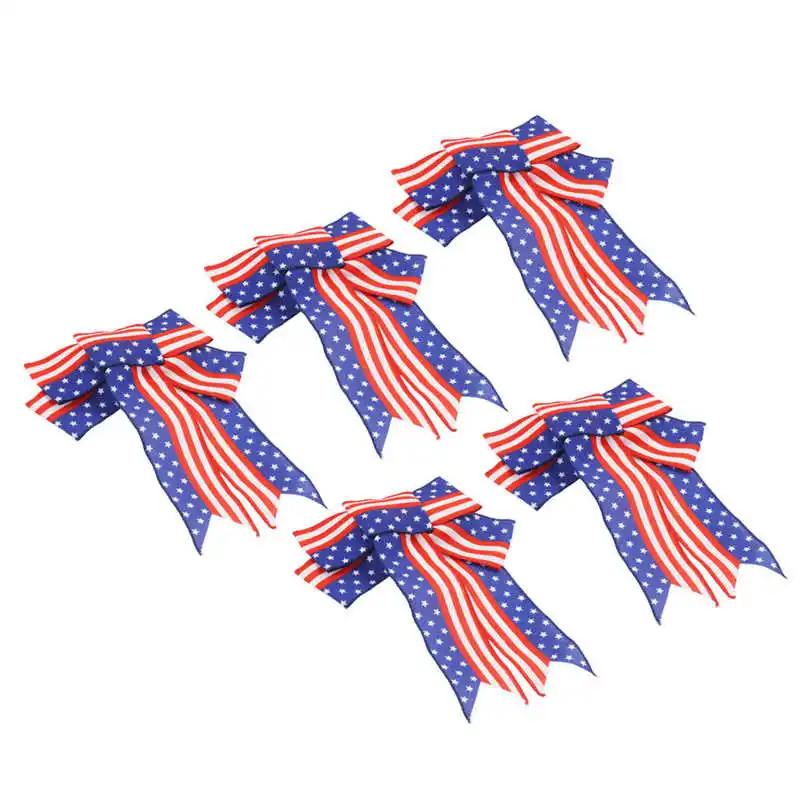 

Патриотический венок, цвет банта, стойкая звезда, искусственная гирлянда