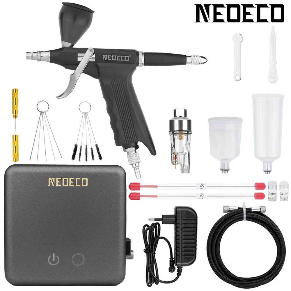 

Новый триггер для управления воздушной краской, пистолет для подачи краски, Аэрограф с мини-серой автоматической остановкой, комплект комп...