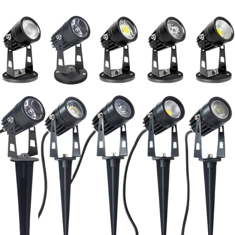 

Outdoor Garden Landscape Light AC220V 110V DC12V LED Lawn Lamp COB Waterproof Lighting Led Light Garden Path Spotlight 1W 3W 5W