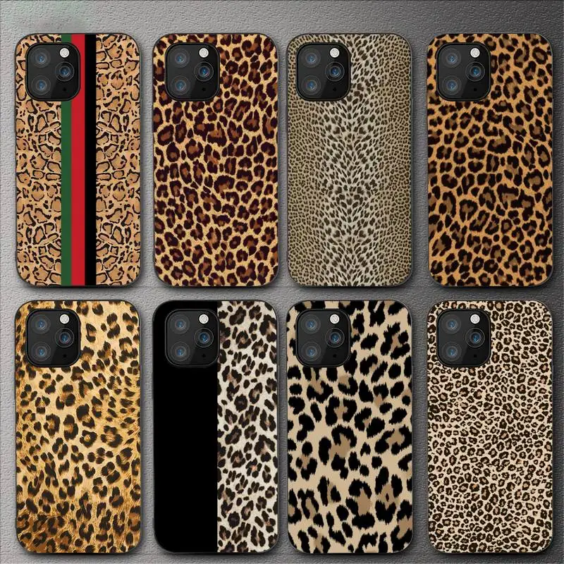 

Fashion Leopard Print Panther Phone Case For iPhone 11 12 Mini 13 14 Pro XS Max X 8 7 6s Plus 5 SE XR Shell