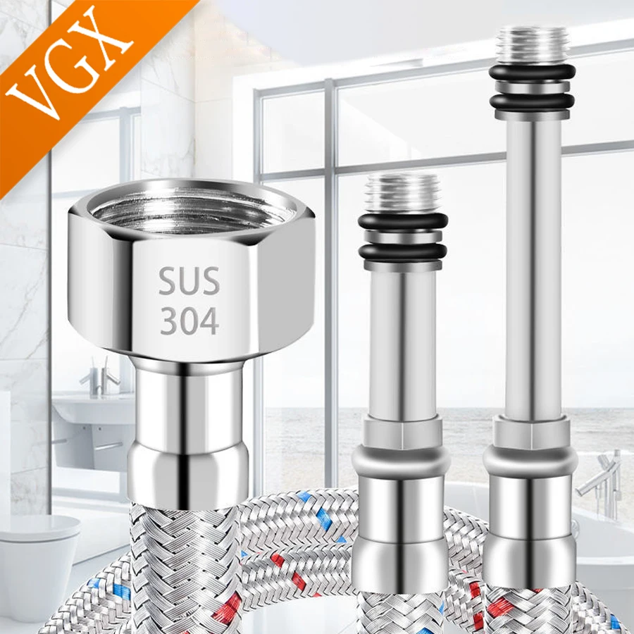 VGX G1/2 G3/8 G9/16 304 гибкие сантехнические трубы из нержавеющей стали смеситель для